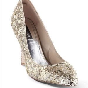WHITE HOUSE BLACK MARKET ADIE SEQUIN HEELS SIZE 8